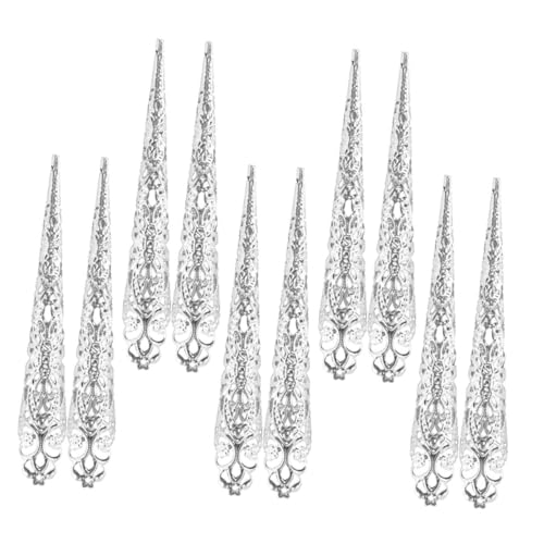 FIXOSHEE 10 Stück Teiliges Halloween Cosplay Fingernagel Cover Leichte Fake Finger Nail Covers Langlebige Nageldekoration für Party Gruselige Fingerkappen für Kostüm und Theater von FIXOSHEE