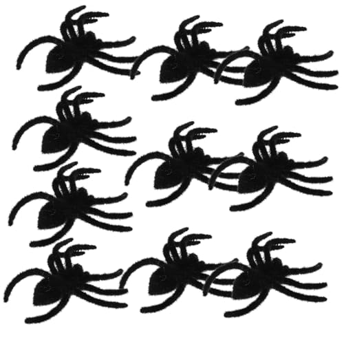 FIXOSHEE 10 Stück Teiliges Halloween Spinnen Dekospielzeug Realistische Große Schwarze Spinnen Leichtes Material Langlebig für Party Deko und Scherzspaß FIXOSHEE 10 Stück Teiliges Halloween Spinnen Dekospielzeug Realistische Große Schwarze Spinnen Leichtes Material Langlebig für Party Deko und Scherzspaß von FIXOSHEE