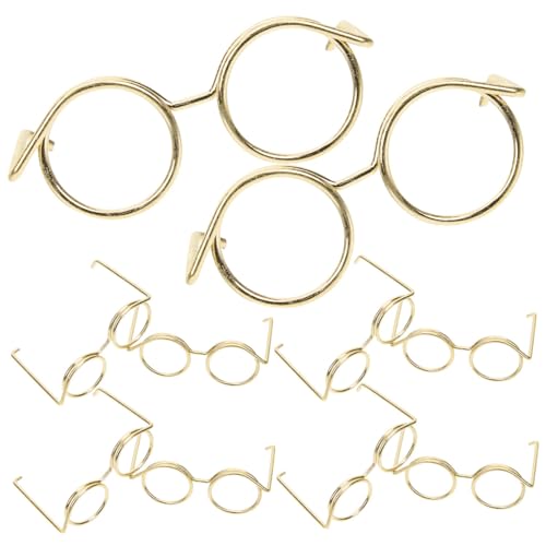 FIXOSHEE 10 Stück Teiliges Mini Puppenbrillen aus Metall Runde Randlose Rahmen Leicht Wiederverwendbar Modisches Accessoire für Puppen und DIY Bastelprojekte Goldfarben FIXOSHEE 10 Stück Teiliges Mini Puppenbrillen aus Metall Runde Randlose Rahmen Leicht Wiederverwendbar Modisches Accessoire für Puppen und DIY Bastelprojekte Goldfarben von FIXOSHEE