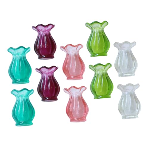 FIXOSHEE 10 Stück Teiliges Mini Vase Puppenhaus Dekorationen Realistische Kleine Vasenmodelle in Farben Langlebige Miniatur Blumenarrangements für DIY Puppenmöbel und Wohnaccessoires FIXOSHEE 10 Stück Teiliges Mini Vase Puppenhaus Dekorationen Realistische Kleine Vasenmodelle in Farben Langlebige Miniatur Blumenarrangements für DIY Puppenmöbel und Wohnaccessoires von FIXOSHEE