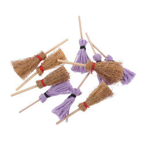 FIXOSHEE 10 Stück Teiliges Miniatur putzset Puppenhaus Zubehör Mini Besen und Mop Modell Mikrolandschaft Reinigungswerkzeug für Spiel und Dekoration von FIXOSHEE