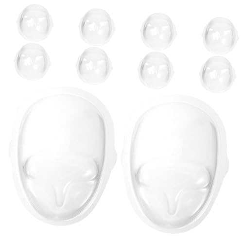 FIXOSHEE 10 Stück Teiliges PVC Transparent Dickes Material Schutzabdeckung DIY Bastelzubehör Puppenmasken Klare Abdeckungen zum Schutz und Dekorieren von FIXOSHEE