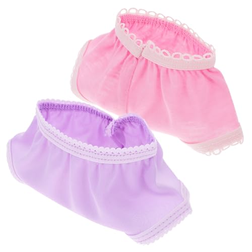 FIXOSHEE 10 Stück Teiliges Puppenunterwäsche Leichtem und Waschbare Puppenunterhosen Violett mit Spitze Wiederverwendbar als Puppenzubehör für Puppen von FIXOSHEE
