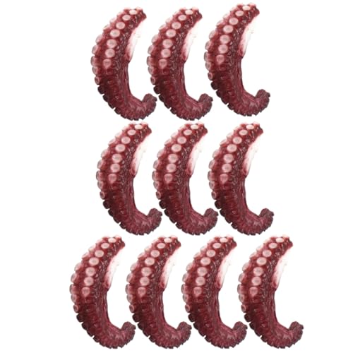 FIXOSHEE 10 Stück Teiliges Realistisches Tentakel Modell aus Leicht und Detailgetreu Wiederverwendbar als Sushi Shop Deko Ladendisplay Fotorequisite Aquarium Zubehör von FIXOSHEE