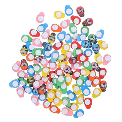 FIXOSHEE 100 Stück Selbstklebende Holz Bienen Aufkleber Bienen Dekoration für DIY Basteln Scrapbook Babyzimmer Themenparty von FIXOSHEE