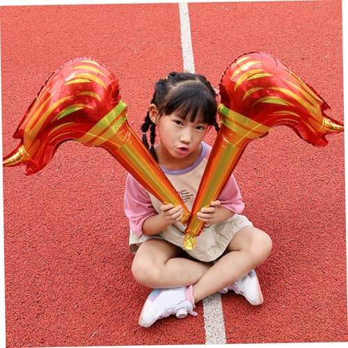 FIXOSHEE 100 Stück Teiliges Aufblasbares Große Realistische Künstliche Fackeln Performance Sportwettkampf Mittelalterliche Party Cosplay und Fackellauf Requisite von FIXOSHEE