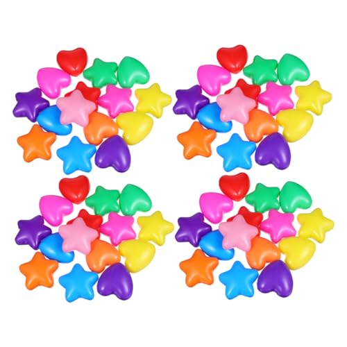 FIXOSHEE 100 Stück Teiliges Bunte Kunststoff Ocean Balls in Stern und Herzform Robust und Bruchsicher für Bällebäder Poolzelte und Kinderpartys Spielerisch Interaktiv und Farbenfroh von FIXOSHEE