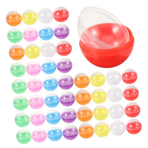 FIXOSHEE 100 Stück Teiliges Transparente Nachfüllbare Kunststoffkugeln Leichte Bruchsichere Aufbewahrungsboxen für Partygeschenke Bastelbedarf und Verkaufsautomaten von FIXOSHEE