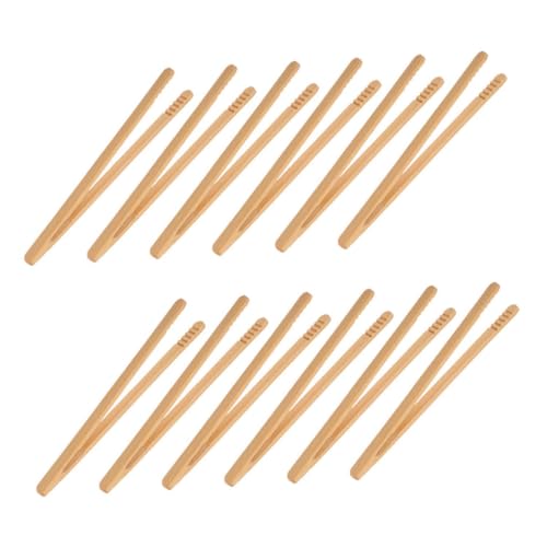 FIXOSHEE 12 Stück Montessori Bambus Zangenset Teilig für Feinmotorik Kleine Sichere Zangen Fördert Hand Auge Koordination für Gruppenaktivitäten und Eltern Junge Mädchen Spiele von FIXOSHEE