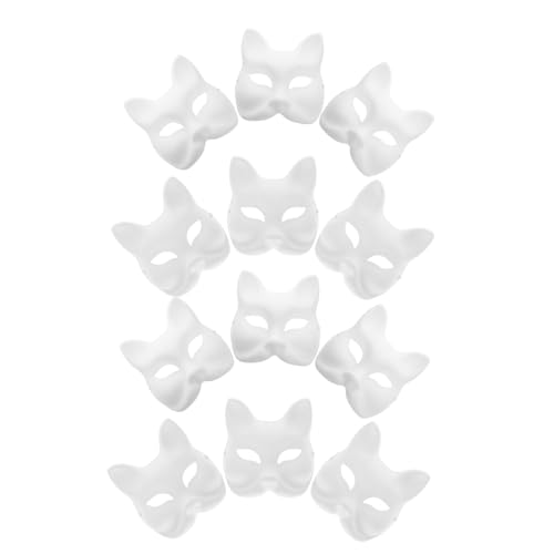 FIXOSHEE 12 Stück Teiliges DIY Masken aus Papier Halbe Gesichtsmaske zum Bemalen Bastelmaterial für Karneval Maskenball und Kindergeburtstag Handgefertigte Blanko Masken für Individuelle von FIXOSHEE