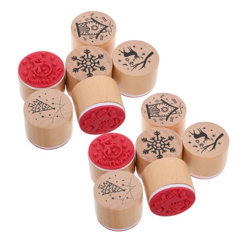FIXOSHEE 12 Stück Teiliges Holzstempel Weihnachtsmotive Rund mit Santa Schneeflocken und Rentier für Scrapbooking Kartengestaltung und DIY Weihnachtsdeko Handlicher Griff Stilvolle Muster FIXOSHEE 12 Stück Teiliges Holzstempel Weihnachtsmotive Rund mit Santa Schneeflocken und Rentier für Scrapbooking Kartengestaltung und DIY Weihnachtsdeko Handlicher Griff Stilvolle Muster von FIXOSHEE