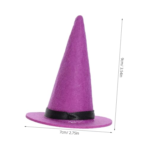 FIXOSHEE 12 Stück Teiliges Mini Maß Filz Hexenhut Halloween Flaschenaufsätze Leichte Party Dekorationen für Diy Basteln Kostüm Zubehör und Tischdeko von FIXOSHEE