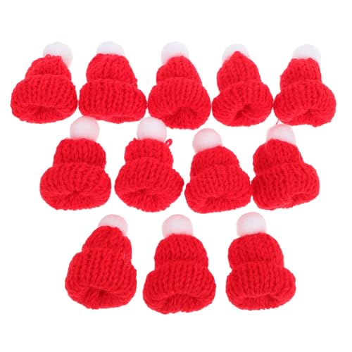 FIXOSHEE 12 Stück Teiliges Mini Weihnachtsmützen aus Weichem Strickmaterial Rote Mini Santa Hüte als Handgefertigte DIY Bastelaccessoires für Weihnachtsdeko Kleidung und Kreative FIXOSHEE 12 Stück Teiliges Mini Weihnachtsmützen aus Weichem Strickmaterial Rote Mini Santa Hüte als Handgefertigte DIY Bastelaccessoires für Weihnachtsdeko Kleidung und Kreative von FIXOSHEE