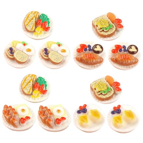 FIXOSHEE 12 Stück Teiliges Miniatur Dessert Modell aus Harz Realistische Puppenhaus Dekoration Langlebig und Farbecht als Mini Haus Ornament Foto Requisite von FIXOSHEE