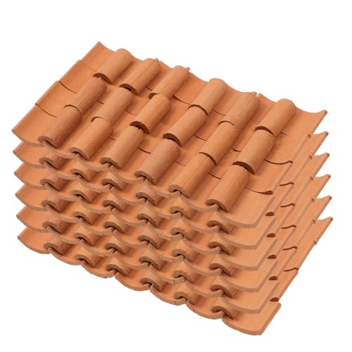 FIXOSHEE 120 Stück Dachziegel Modelle aus Robustem Material für Sandtisch Landschaft DIY Puppenhaus Garten Dekoration und Kreative Bastelprojekte von FIXOSHEE