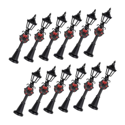 FIXOSHEE 12stücke Miniatur-straßenlaterne Für Puppenhaus Maßstab Schwarze Metalloberfläche Pfostenlaterne-Modell Mikro-landschaftsornament DIY-feengarten-zubehör FIXOSHEE 12stücke Miniatur-straßenlaterne Für Puppenhaus Maßstab Schwarze Metalloberfläche Pfostenlaterne-Modell Mikro-landschaftsornament DIY-feengarten-zubehör von FIXOSHEE