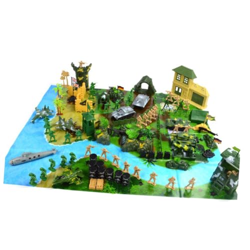 FIXOSHEE 130 Stück Teiliges Modellspielzeug Set mit Soldaten Figuren für Sandtisch Simulation Realistische Details Tabletop für Sammler FIXOSHEE 130 Stück Teiliges Modellspielzeug Set mit Soldaten Figuren für Sandtisch Simulation Realistische Details Tabletop für Sammler von FIXOSHEE