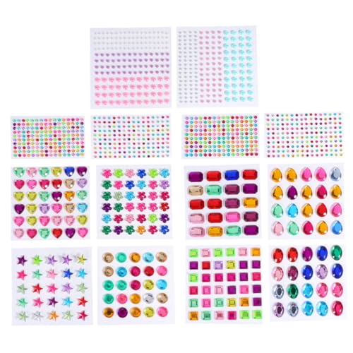 FIXOSHEE 14 Blatt Teiliges Acryl Glitzertattoo für Bunte Selbstklebende Kristallsteine Vielseitige Formen für DIY Scrapbook Basteln Geschenkdekoration Kreative Kunstprojekte FIXOSHEE 14 Blatt Teiliges Acryl Glitzertattoo für Bunte Selbstklebende Kristallsteine Vielseitige Formen für DIY Scrapbook Basteln Geschenkdekoration Kreative Kunstprojekte von FIXOSHEE