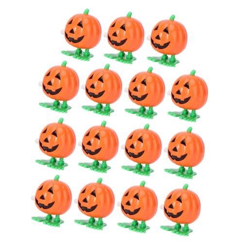 FIXOSHEE 15 Stück Teiliges Halloween Aufziehspielzeug Lustige Wind Up Kürbis Spielzeuge für Kleine Springende Partyspielzeuge und Dekorative Desktop Accessoires von FIXOSHEE