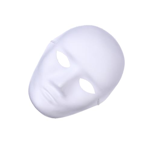FIXOSHEE 15 Stück Teiliges Halloween DIY Papiermasken Weiße Vollgesichtsmasken zum Bemalen Hip Hop Tanz Kostüm Spukgestalt Cosplay Maske für Erwachsene Halloween Party und Maskenball von FIXOSHEE