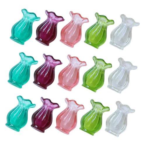 FIXOSHEE 15 Stück Teiliges Miniatur-Dollhouse Mini-vasen Realistische Kleine Blumentöpfe für Innenraumdekoration DIY-puppenhaus-gartenaccessoires Kompakte Tisch Regaldeko von FIXOSHEE