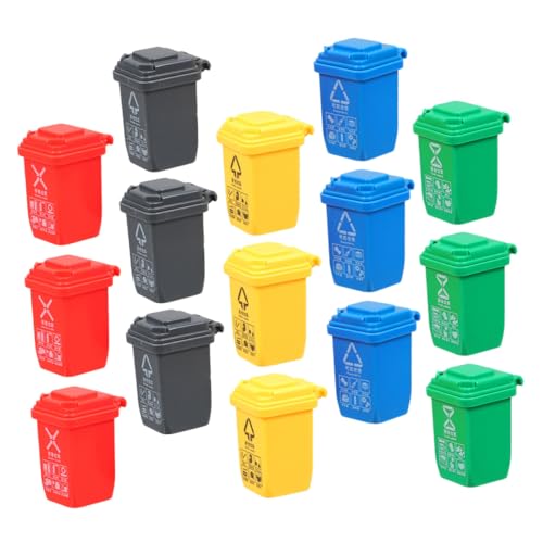 FIXOSHEE 15 Stück Teiliges Miniatur Mülltonnen Lernspielzeug für Puppenhaus Umwelterziehung mit Realistischen Mini Mülleimern Mülltrennung Spiel für Zuhause und Schule FIXOSHEE 15 Stück Teiliges Miniatur Mülltonnen Lernspielzeug für Puppenhaus Umwelterziehung mit Realistischen Mini Mülleimern Mülltrennung Spiel für Zuhause und Schule von FIXOSHEE