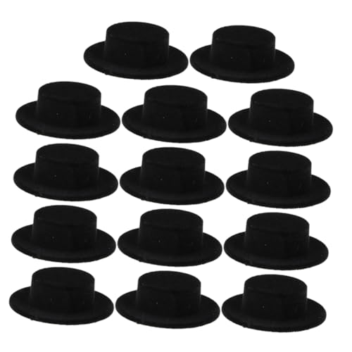 FIXOSHEE 15 Stück Teiliges Miniatur Puppen Zylinderhut Kleine Dekorative Hüte aus Flockiertem Harz Langlebiges DIY Accessoire für Puppen Foto Requisiten Bastelprojekte und Heimdekoration von FIXOSHEE