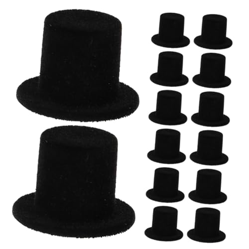 FIXOSHEE 15 Stück Teiliges Miniatur Puppenhut Dekorative Kleine Zylinderhüte aus Filz Geeignet für Bastelarbeiten DIY Puppenaccessoires Handgefertigte Mini Hüte für Schneemann und von FIXOSHEE
