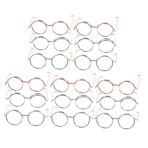FIXOSHEE 15 Stück Teiliges Puppenbrillen Metall Drahtgestell Sonnenbrillen und Brillenrahmen für Puppen zum Ankleiden DIY Basteln in Roségold Silber Gold FIXOSHEE 15 Stück Teiliges Puppenbrillen Metall Drahtgestell Sonnenbrillen und Brillenrahmen für Puppen zum Ankleiden DIY Basteln in Roségold Silber Gold von FIXOSHEE
