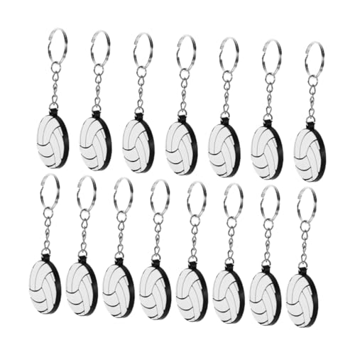 FIXOSHEE 15 Stück Teiliges Volleyball Schlüsselanhänger aus Robustem PVC Sport schlüsselringe als Praktische Taschenanhänger und Dekorative Bag Hanging Ornaments für Sportfans und von FIXOSHEE