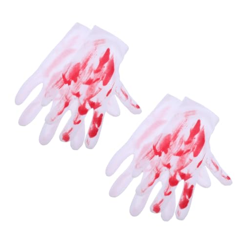 FIXOSHEE 2 Paare Blutige Handschuhe Deko Halloween Grusel Requisite für Haunted House Party Horror Kostüm Zubehör FIXOSHEE 2 Paare Blutige Handschuhe Deko Halloween Grusel Requisite für Haunted House Party Horror Kostüm Zubehör von FIXOSHEE
