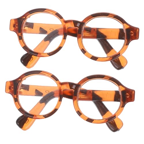 FIXOSHEE 2 Paare Mini Puppenbrillen aus Kunststoff Stylische Kleine Sonnenbrillen für Babypuppen Leichte und Robuste Dekorative Eyeglasses für Puppenkostüme und Kreative Verkleidungen von FIXOSHEE