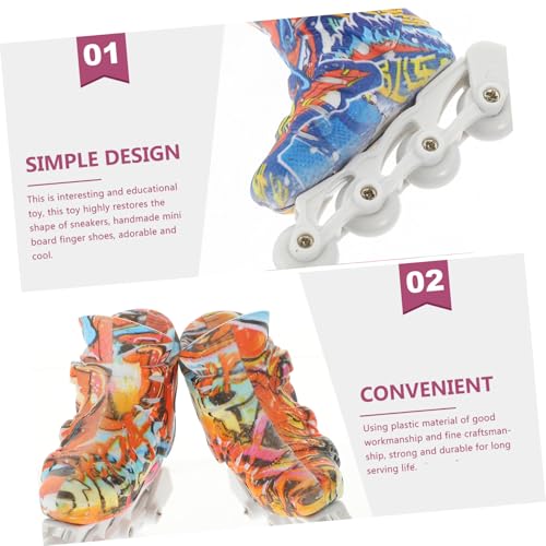 FIXOSHEE 2 Paare Portable Finger Toys Mini Finger Rollschuhe Stressabbau Desktop für Erwachsene Leicht Tragbar Kreativ für Entspannung und Geschenkideen von FIXOSHEE