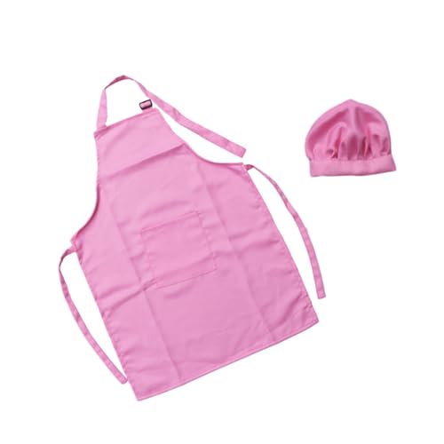 FIXOSHEE 2 STÜCK Kochschürze und Kochmütze Set Großes Dickes Baumwollmaterial Verstellbar für Mädchen und Jungen Geeignet zum Kochen Backen Malen und Dekorieren bei Partys Altersgerecht von FIXOSHEE