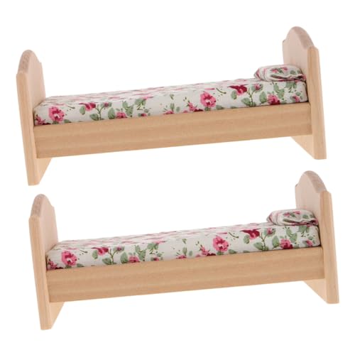 FIXOSHEE 2 STÜCK Maßstab Vintage Einzelbett aus Holz mit Bettwäsche Realistische Puppenhausmöbel für Kinderzimmer Dekoration Kompatibel mit Meisten Puppenhäusern Teiliges FIXOSHEE 2 STÜCK Maßstab Vintage Einzelbett aus Holz mit Bettwäsche Realistische Puppenhausmöbel für Kinderzimmer Dekoration Kompatibel mit Meisten Puppenhäusern Teiliges von FIXOSHEE