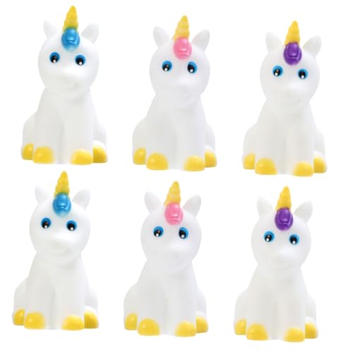 FIXOSHEE 2 Sätze Badespielzeug Einhornform Ungiftig Schwimmspielzeug Kleinkinder Badewanne Geschenk von FIXOSHEE