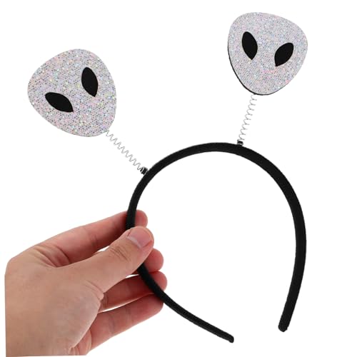 FIXOSHEE 2 Sätze Glitzer Antenne Headband und Goggles Set Leichte Komfortable Space Theme Cosplay Accessoires für Halloween Party Foto Requisiten Vielseitig für Feierlichkeiten von FIXOSHEE