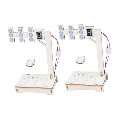 FIXOSHEE 2 Sätze Stem Verkehrsampel Bausatz für DIY Holzmodell mit Einfacher Digitaler Programmierung Realistische Stadtverkehrssimulation Fördert Praktische Fähigkeiten und von FIXOSHEE