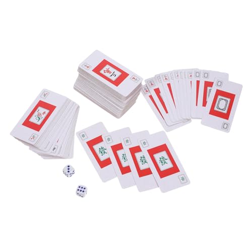 FIXOSHEE 2 Sätze Teiliges Mahjong Karten Langlebigem mit Würfeln Tragbares Reise Camping Spiel Geräuschloses Schnelligkeitsspiele freundliches Familienspiel für Partyunterhaltung FIXOSHEE 2 Sätze Teiliges Mahjong Karten Langlebigem mit Würfeln Tragbares Reise Camping Spiel Geräuschloses Schnelligkeitsspiele freundliches Familienspiel für Partyunterhaltung von FIXOSHEE