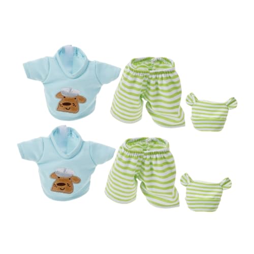 FIXOSHEE 2 Satz Puppenkleidung Baumwolle Bären Sweatshirt Shorts für Vinyl Puppen Rollenspiel Kostüm Kleidungsset für Fantasievolles Ankleiden von FIXOSHEE
