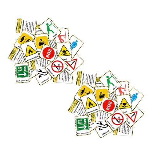 FIXOSHEE 2 Satz Verkehrszeichen Lernkarten Tragbare Langlebige Straßenverkehrszeichen Flashcards Frühe Bildungsspielzeuge für Kognitive Entwicklung für Zuhause Reisen und Outdoor von FIXOSHEE