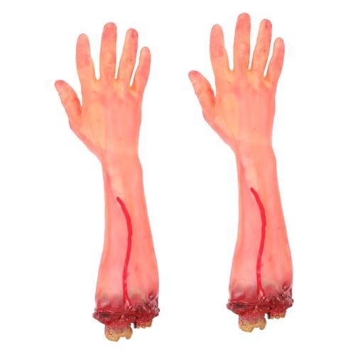 FIXOSHEE 2 Stck. Halloween Deko Realistische Fake Abgetrennte Hände Prop Gruselige Gebrochene Arme Blutig für Horror Partys und Spukhaus Dekoration FIXOSHEE 2 Stck. Halloween Deko Realistische Fake Abgetrennte Hände Prop Gruselige Gebrochene Arme Blutig für Horror Partys und Spukhaus Dekoration von FIXOSHEE
