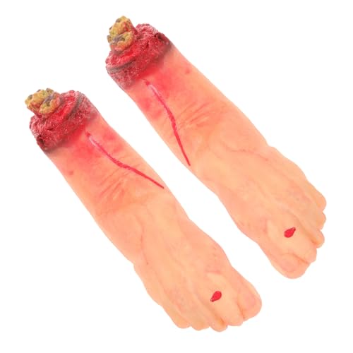 FIXOSHEE 2 Stck. Teiliges Realistische Blutige Gefälschte Abgetrennte Füße Halloween Requisiten Gruselige Simulation Gebrochener Füße für Horror Partydekoration und Bühnenprops FIXOSHEE 2 Stck. Teiliges Realistische Blutige Gefälschte Abgetrennte Füße Halloween Requisiten Gruselige Simulation Gebrochener Füße für Horror Partydekoration und Bühnenprops von FIXOSHEE