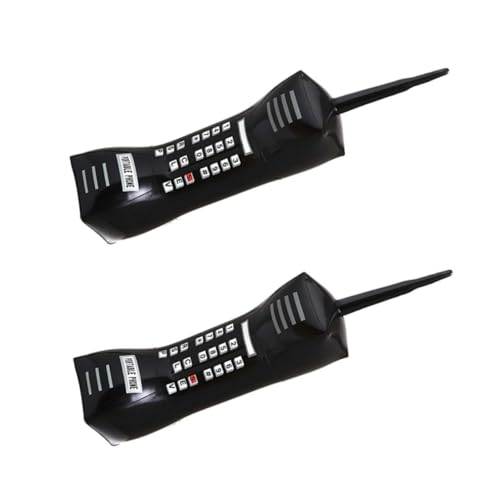 FIXOSHEE 2 Stück Aufblasbare Retro Handy Requisiten Teiliges Leichte Tragbare Simulation für Partydekoration und Kinderspielzeug Kreative Jahre Vintage Performance Props in Schwarz von FIXOSHEE