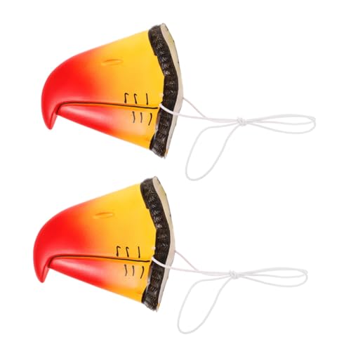 FIXOSHEE 2 Stück Cosplay Papagei Nase Realistische Leichte Vinyl Tier Schnabel Requisite für Party Halloween Kostüm Bühnenauftritt von FIXOSHEE