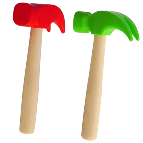 FIXOSHEE 2 Stück Holzhammer Leicht Tragbar Fördert Hand Auge koordination Motorik und Flexibilität für Rollenspiele und Kindergartenwerkstatt in Rot und Grün FIXOSHEE 2 Stück Holzhammer Leicht Tragbar Fördert Hand Auge koordination Motorik und Flexibilität für Rollenspiele und Kindergartenwerkstatt in Rot und Grün von FIXOSHEE