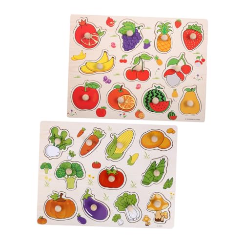FIXOSHEE 2 Stück Holzpuzzle Gemüse und Obst Steckspiel für Kleinkinder Teiliges Montessori Lernspielzeug Hand Koordination und Lebensmittelerkennung Pädagogisch Sicher für Gruppen FIXOSHEE 2 Stück Holzpuzzle Gemüse und Obst Steckspiel für Kleinkinder Teiliges Montessori Lernspielzeug Hand Koordination und Lebensmittelerkennung Pädagogisch Sicher für Gruppen von FIXOSHEE
