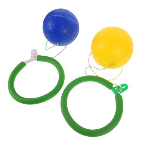 FIXOSHEE 2 Stück Hüpfball mit Rotierendem Springring Leuchtender Ankle Skip Ball für Erwachsene Fördert Koordination Balance und Beinmuskulatur Beim Outdoor Fitness Spiel von FIXOSHEE