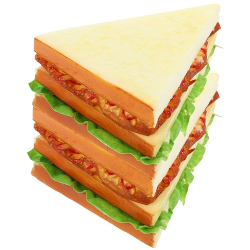 FIXOSHEE 2 Stück Künstliches Sandwich Modell Teiliges PU Realistische Food Deko und Fotografie Requisit Vielseitig Einsetzbar Partydekoration von FIXOSHEE