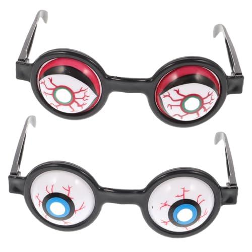 FIXOSHEE 2 Stück Lustige Partybrillen Kunststoff Augenball Brille Halloween Kostüm Zubehör für Karneval Fasching Partyspaß FIXOSHEE 2 Stück Lustige Partybrillen Kunststoff Augenball Brille Halloween Kostüm Zubehör für Karneval Fasching Partyspaß von FIXOSHEE